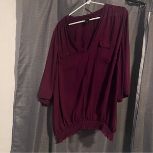 Lane Bryant sheer dress blouse